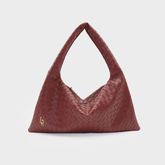 Bolso de hombro ANYA trenzado - BORGOÑA