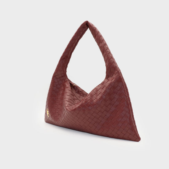 Bolso de hombro ANYA trenzado - BORGOÑA