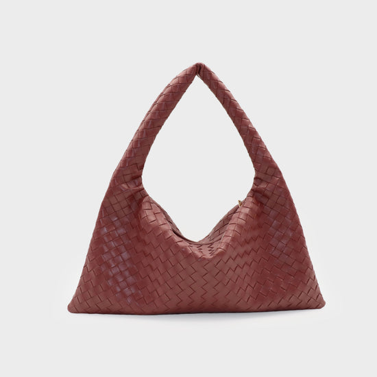 Bolso de hombro ANYA trenzado - BORGOÑA