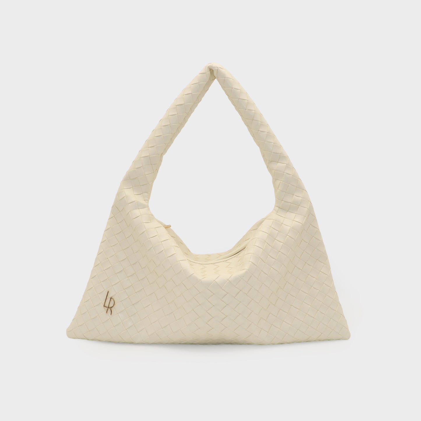 ANYA woven shoulder bag - CREAM