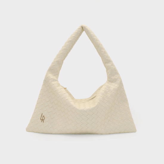 Bolso de hombro ANYA trenzado - CREAM