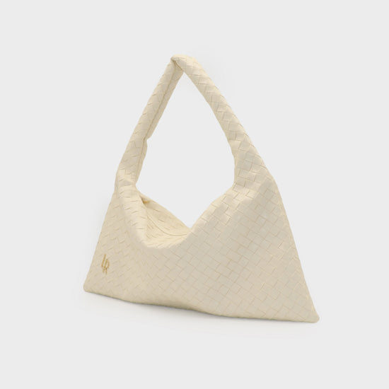 Bolso de hombro ANYA trenzado - CREAM