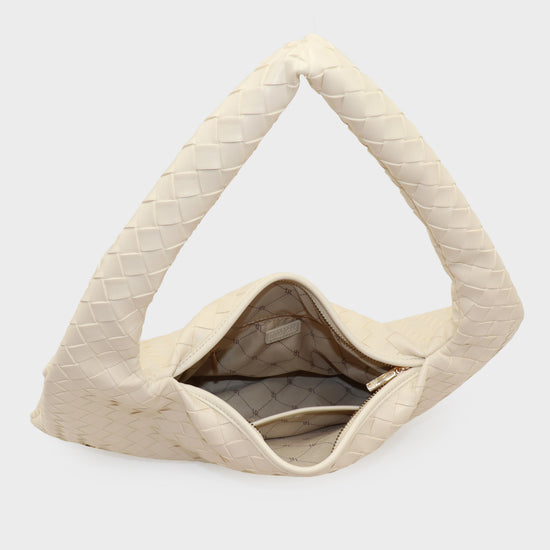 Bolso de hombro ANYA trenzado - CREAM