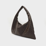 Borsa a spalla ANYA intrecciata - FONDANT