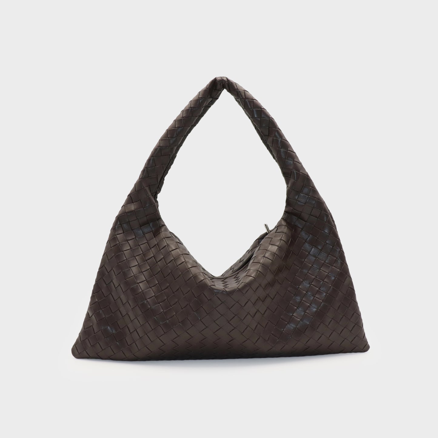 Borsa a spalla ANYA intrecciata - FONDANT