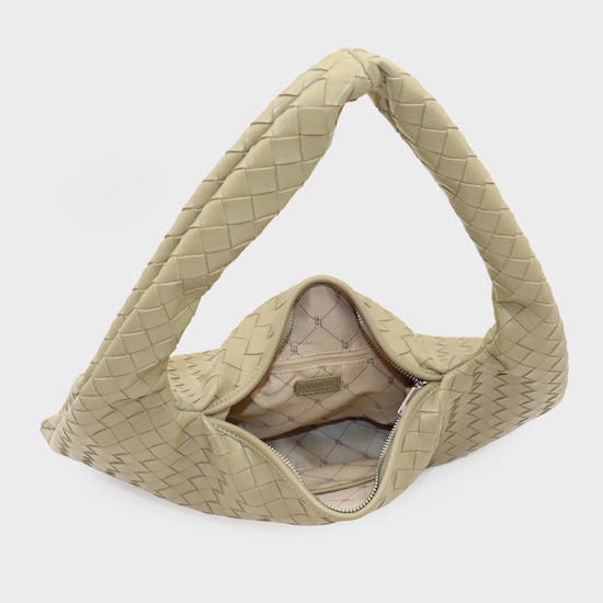 Bolso de hombro trenzado ANYA - VERDE SALVIA