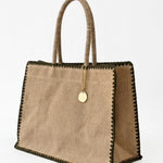 AZURE straw bag - DARK GREEN