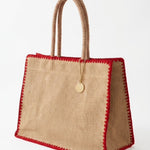 AZURE straw bag - RED
