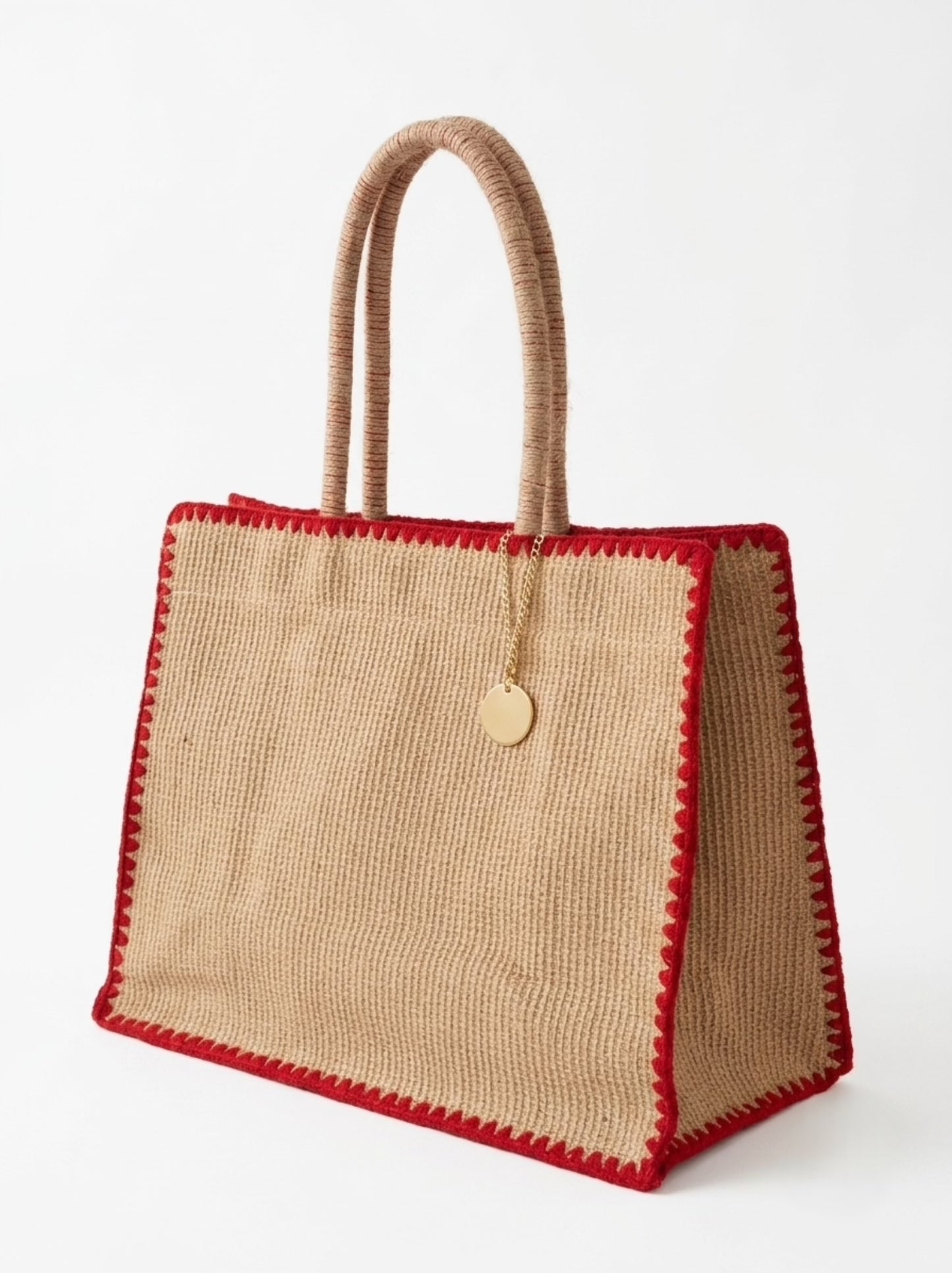 AZURE straw bag - RED