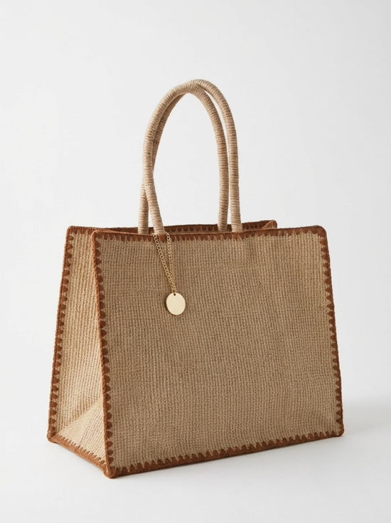 AZURE straw bag - TERRACOTTA