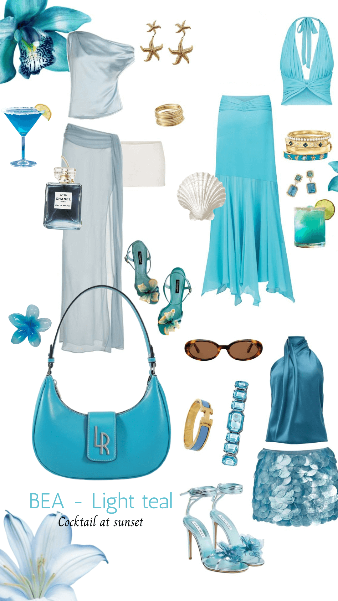 Borsa a spalla BEA - LIGHT TEAL