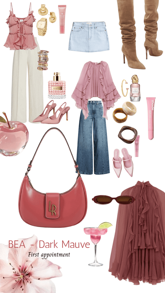 Borsa a spalla BEA - DARK MAUVE