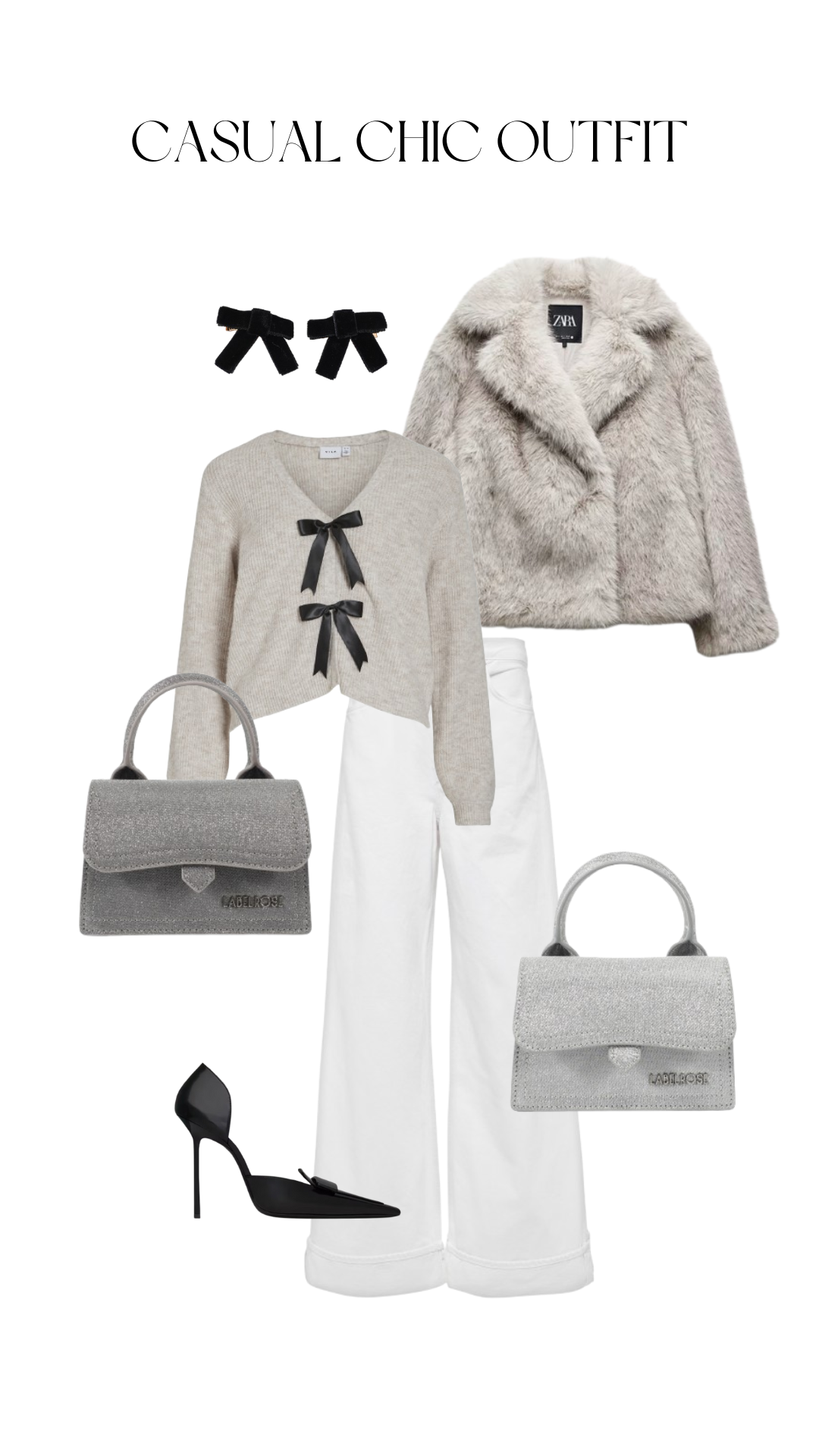 Bolso mini PAIGE MINI LE - PLATEADO