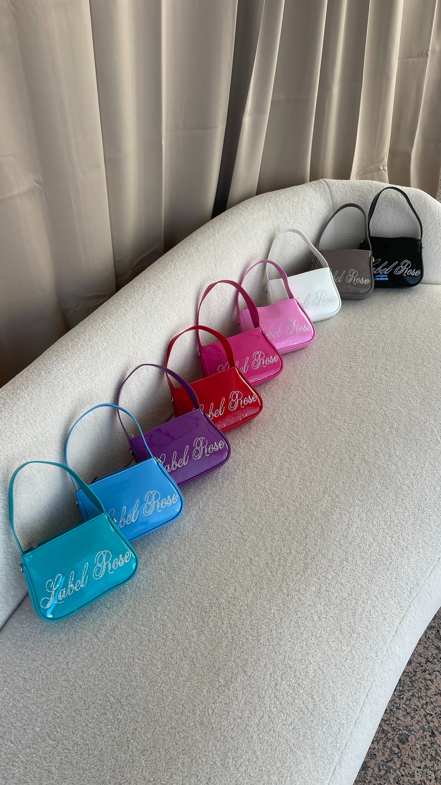 Mini bag in vernice LIBERTY - ROSA
