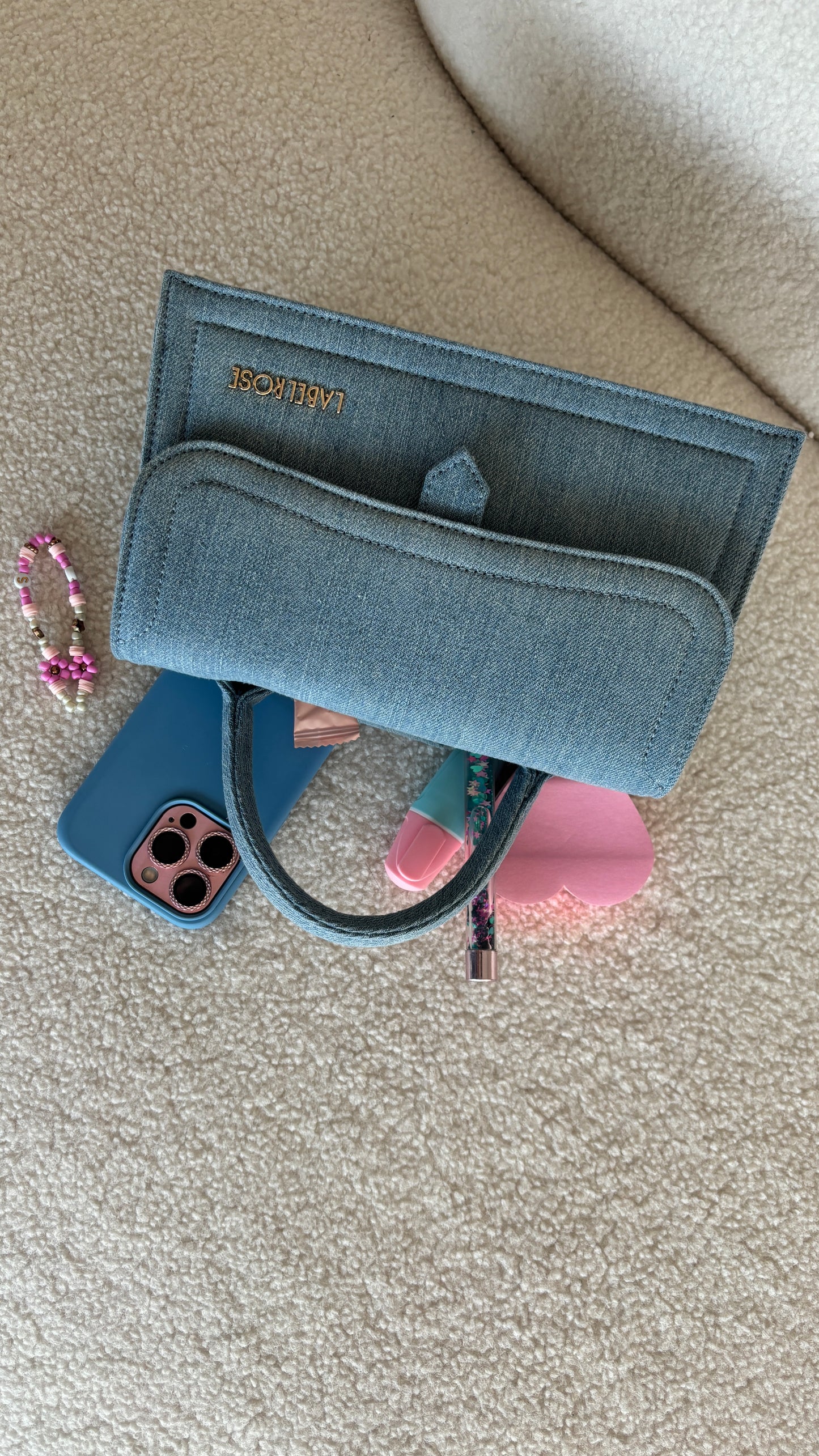 Borsa a mano PAIGE DENIM LE - AZZURRO