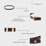 Belt LABEL ROSE - MAHOGANY WINE