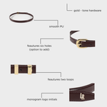 Belt LABEL ROSE - MAHOGANY WINE