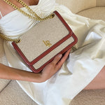 Borsa a tracolla ELOISE CANVAS - TERRACOTTA