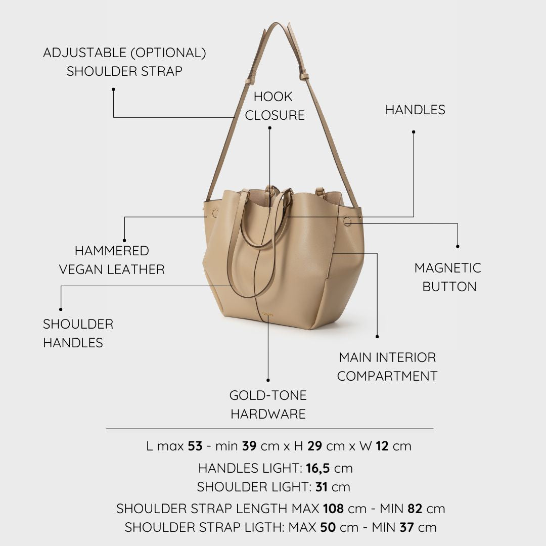 Borsa a spalla SCARLETT BIG - BEIGE