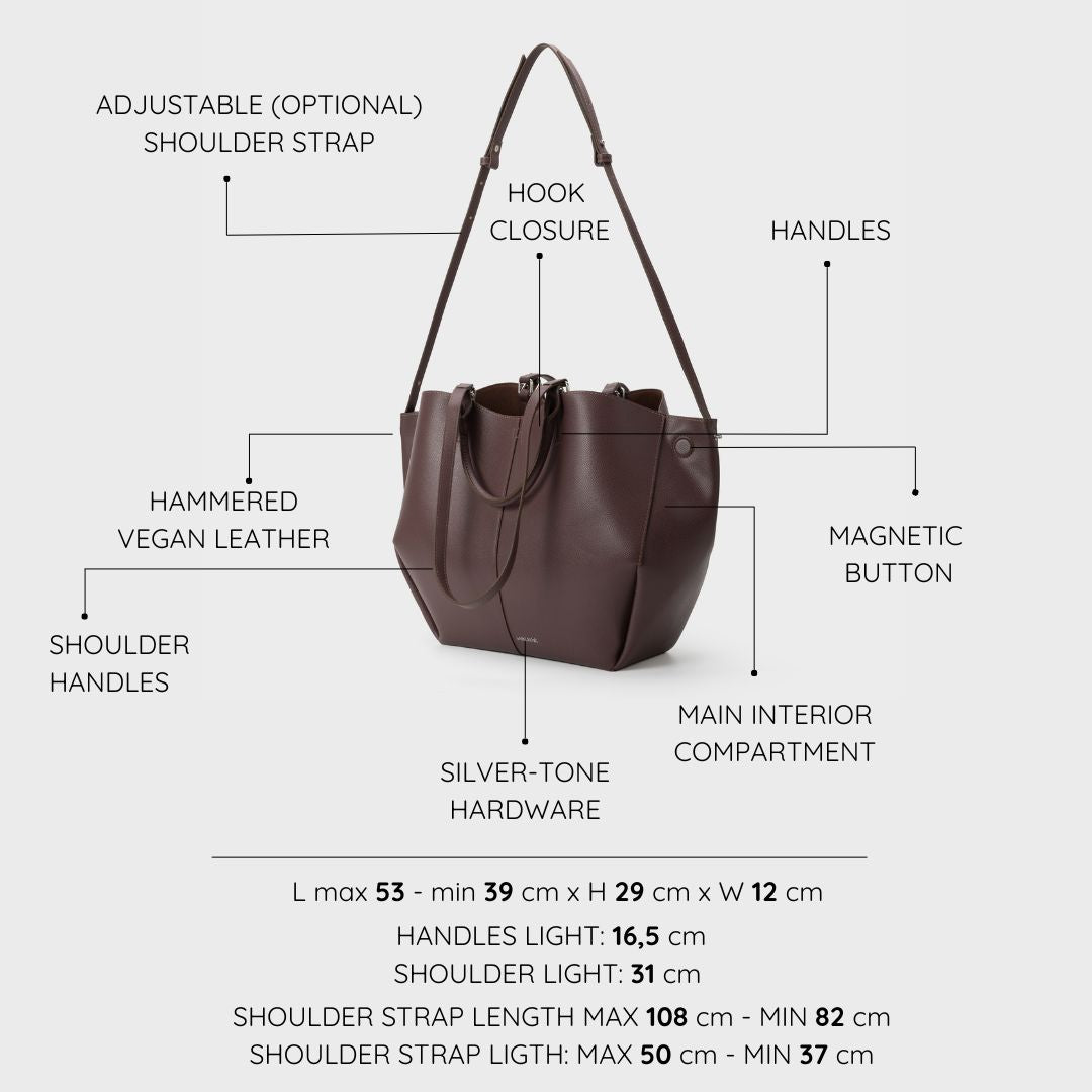 Borsa a spalla SCARLETT BIG - VIOLA SCURO