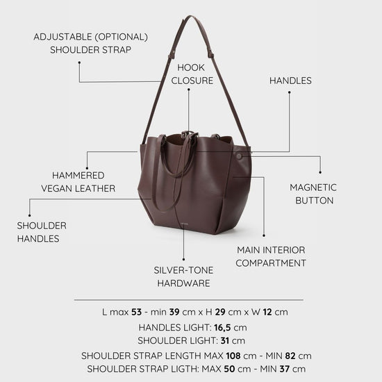 Borsa a spalla SCARLETT BIG - VIOLA SCURO