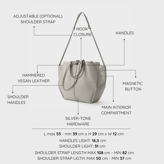 Borsa a spalla SCARLETT BIG - GRIGIO