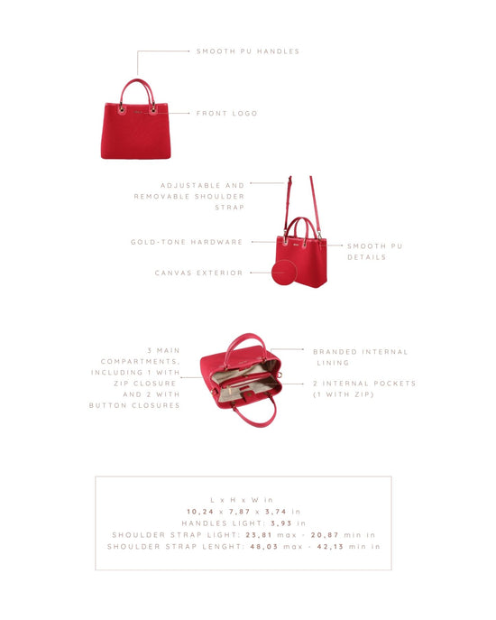 Bolso de mano MARGOT BIG CANVAS LE - MAGENTA