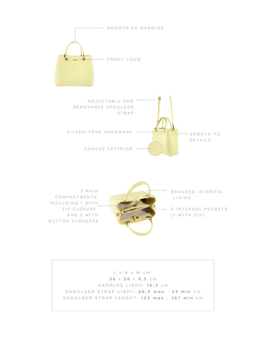 Bolso de mano MARGOT BIG CANVAS LE - AMARILLO LIMÓN