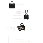 Borsa a mano MARGOT BIG CANVAS LE - BLACK SILVER
