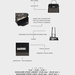 GRACE SUEDE BIG handbag - BLACK
