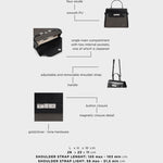 GRACE SUEDE BIG handbag - BLACK
