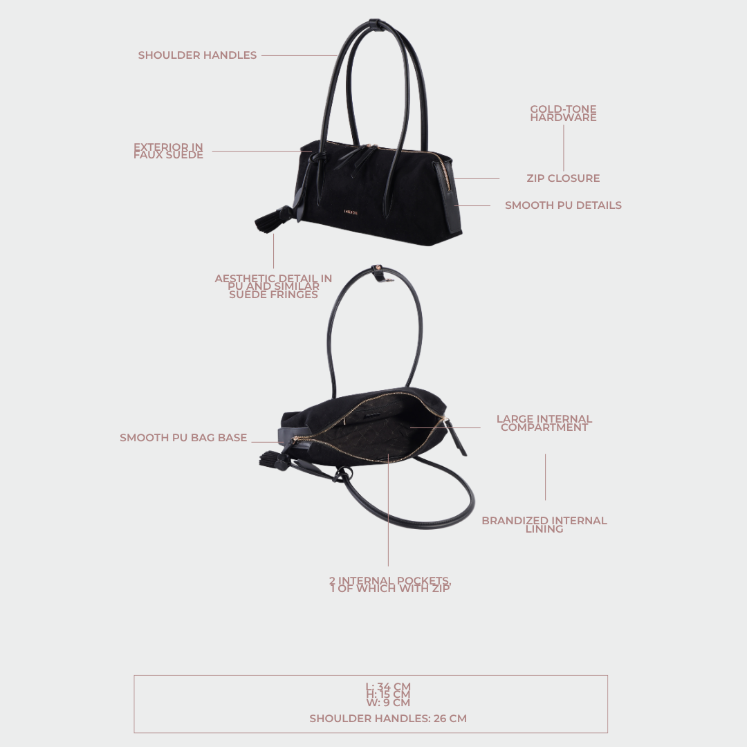 Borsa a spalla LIVIA - BLACK GOLD