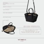 Bolso de mano BRIELLE SMALL EFECTO ANTE - NEGRO DORADO