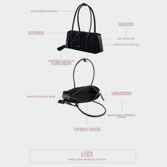 Borsa a spalla LIVIA - BLACK GOLD
