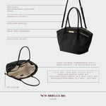 Borsa a spalla BRIELLE BIG SIMILSUEDE - BLACK GOLD