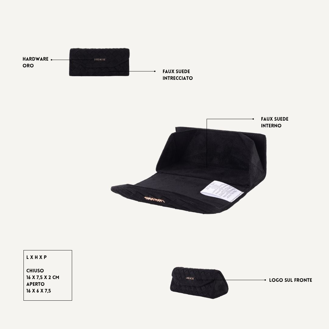 MEGAN FAUX SUEDE MATCHING SET - BLACK GOLD