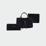 MEGAN SIMILSUEDE MATCHING SET - BLACK SILVER