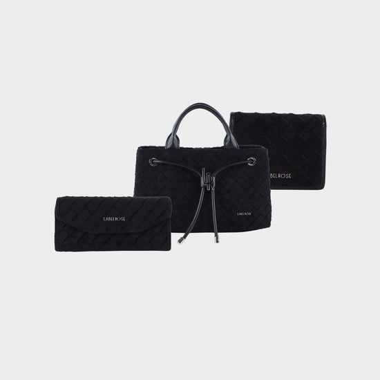 MEGAN SIMILSUEDE MATCHING SET - BLACK SILVER
