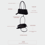 Borsa a spalla LIVIA - BLACK SILVER