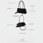Borsa a spalla LIVIA - BLACK SILVER
