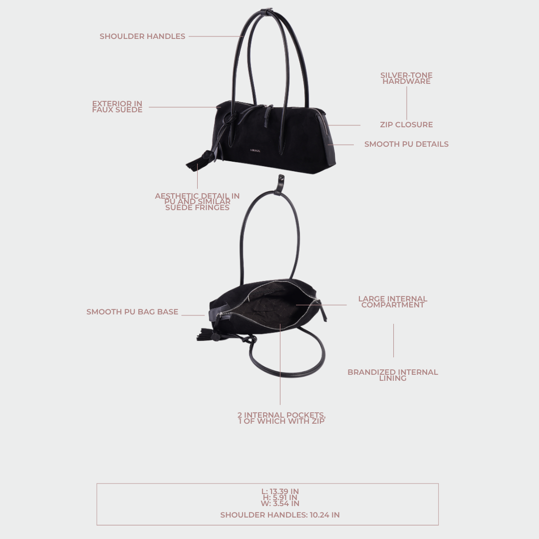Borsa a spalla LIVIA - BLACK SILVER
