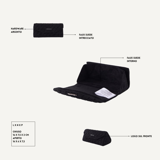 MEGAN SIMILSUEDE MATCHING SET - BLACK SILVER