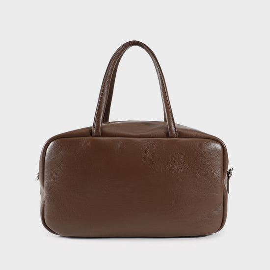 Bolso estilo baúl BLAKE BIG - BROWN