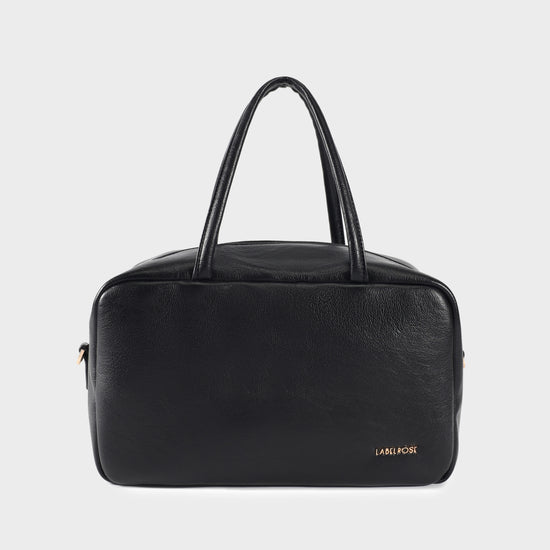 Bolso estilo satchel BLAKE BIG - NEGRO DORADO