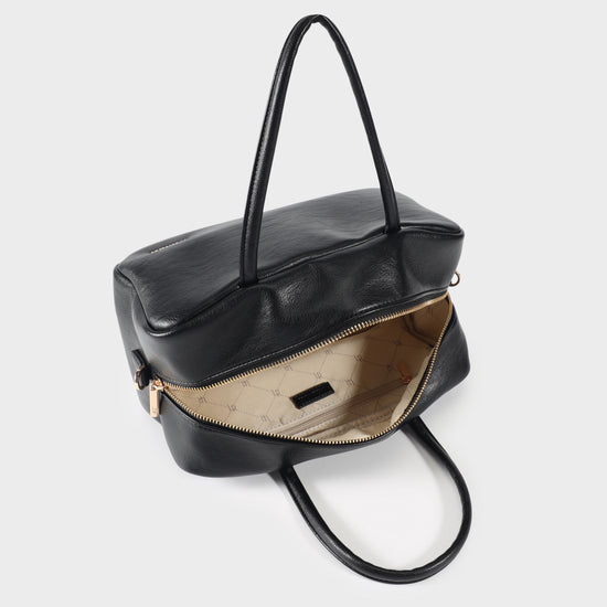 Bolso estilo satchel BLAKE BIG - NEGRO DORADO