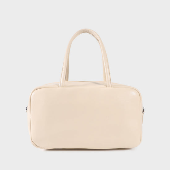 Bolso estilo baúl BLAKE BIG - BLANCO POLVO