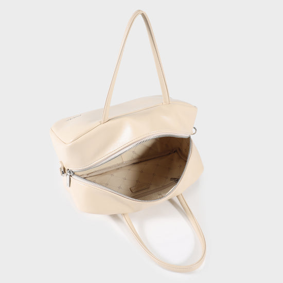 Bolso estilo baúl BLAKE BIG - BLANCO POLVO