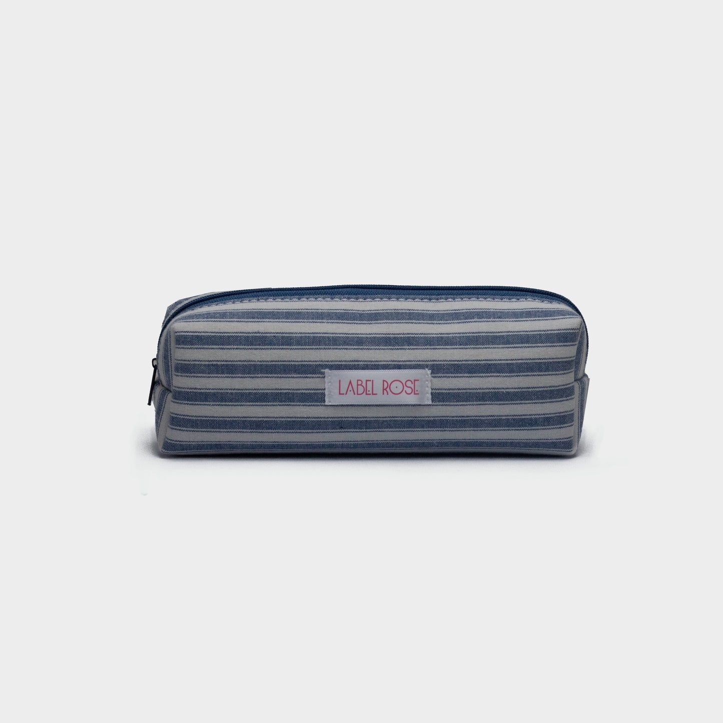 Striped pencil case - BLUE