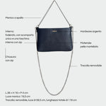 ANNIE genuine leather clutch - BLUE