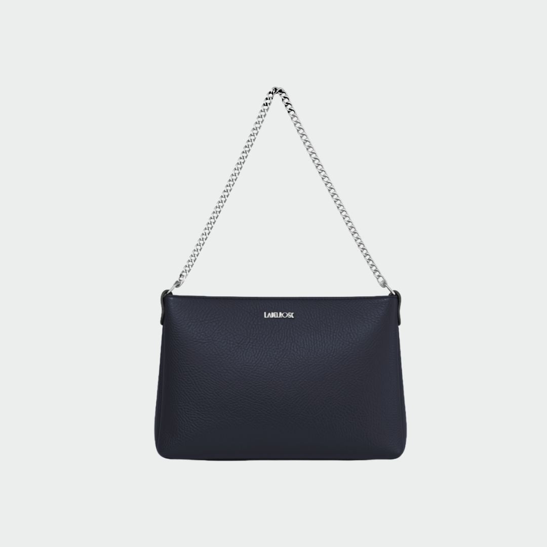 ANNIE genuine leather clutch - BLUE